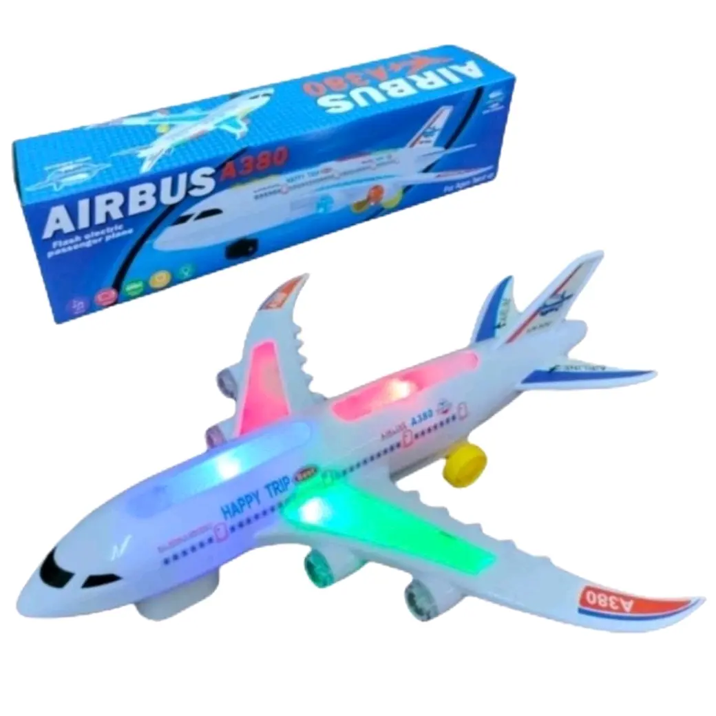 MAINAN ANAK PESAWAT AIRBUS 380 BUMP AND GO ADA SUARA DAN LAMPU Baterai