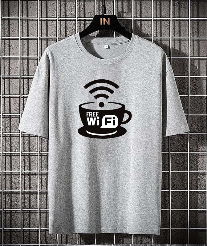 Kaos oblong Lengan pendek Premium pria dewasa WI-FI Terbaru / kaos distro pria wanita dewasa / kaos lengan pendek premium 1