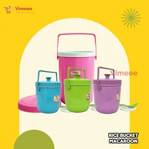 RICE BUCKET MACAROON / TERMOS NASI MURAH / TEMPAT NASI WARNA UKURAN 6, 8, 17 LITER