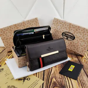BAMBEG - Dompet panjang Kancing Full Free Box - WALLET PANJANG/DOMPET MURAH/DOMPET WANITA RES 1 FREE BOX - Dompet Lipat Free Box Import 191563