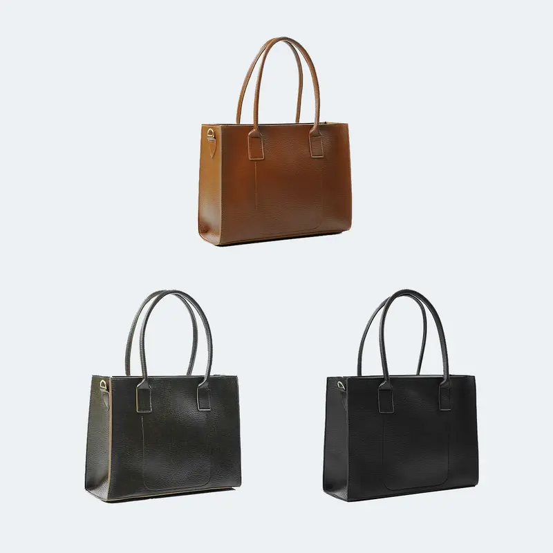 Túi Xách Nữ Da Công sở Đeo vai Đeo chéo NINA Tote Bag Jimmi Hình chữ nhật đựng Laptop 13-15in tài liệu A4 dành cho Văn phòng Giáo viên Sinh viên 2