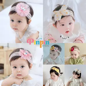 Pinpin Kids - Aksesoris Rambut Bayi Lucu (1 Set 3 pcs) Set Bandana Bayi / Anak Cute Tali Gelombang Accessories