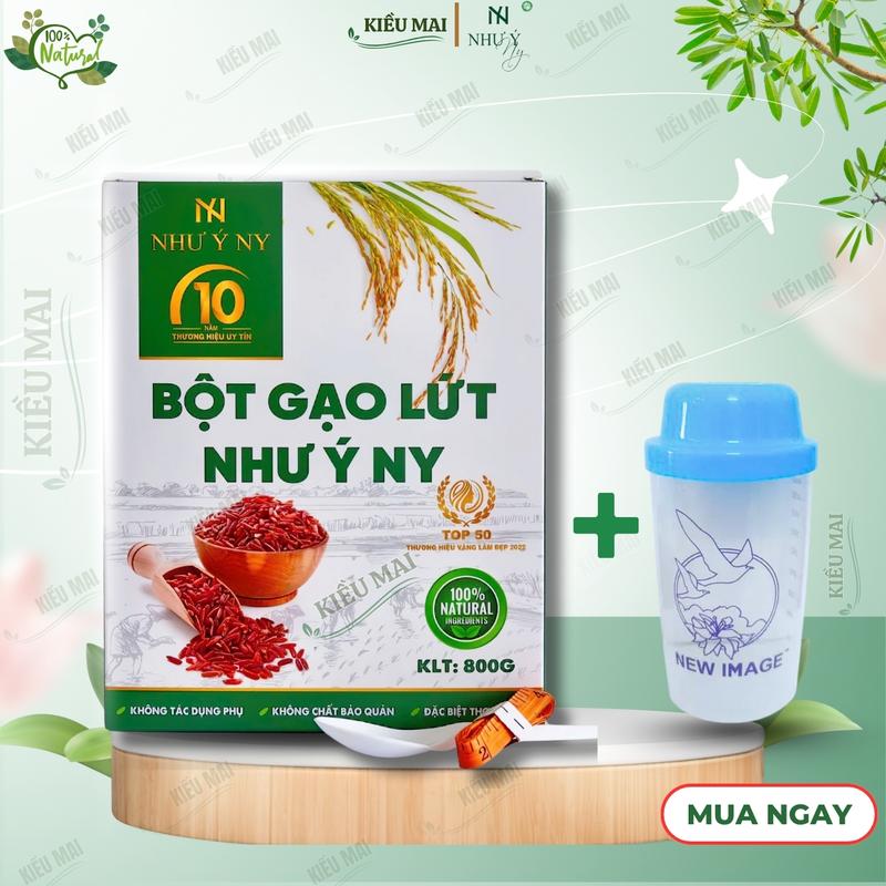 Bột gạo lứt Như Ý NY MS002 - Hạt sen, đậu đen xanh lòng, hạt qui noa - 800g/hộp