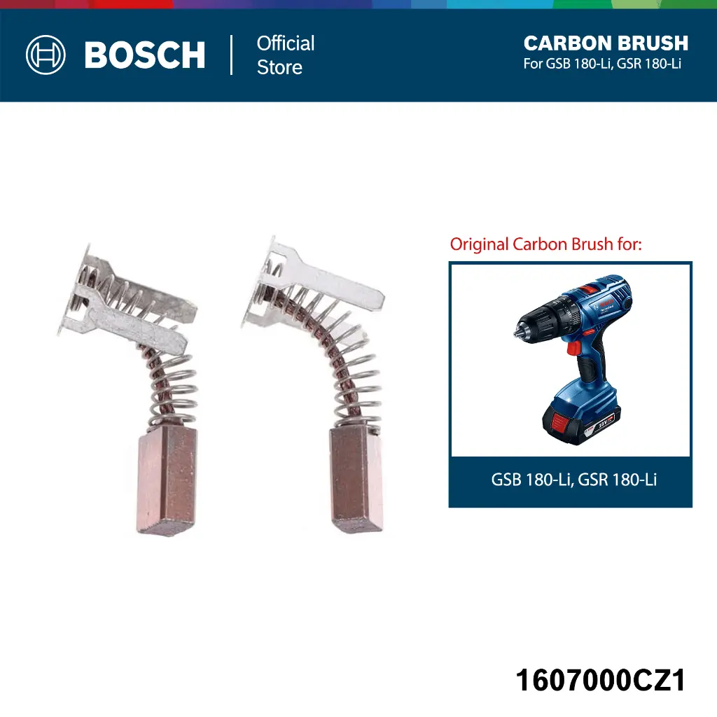 4-Pack Carbon Brushes For Bosch GSB/GSR 18V–36V Cordless Drills – Replacement 2607034904 Compatible