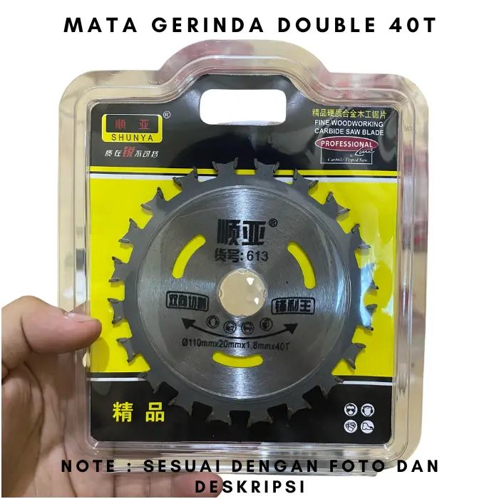 Mata Gerinda Kayu Double Side Belah Kayu Mata Circular 4 Inch 40T