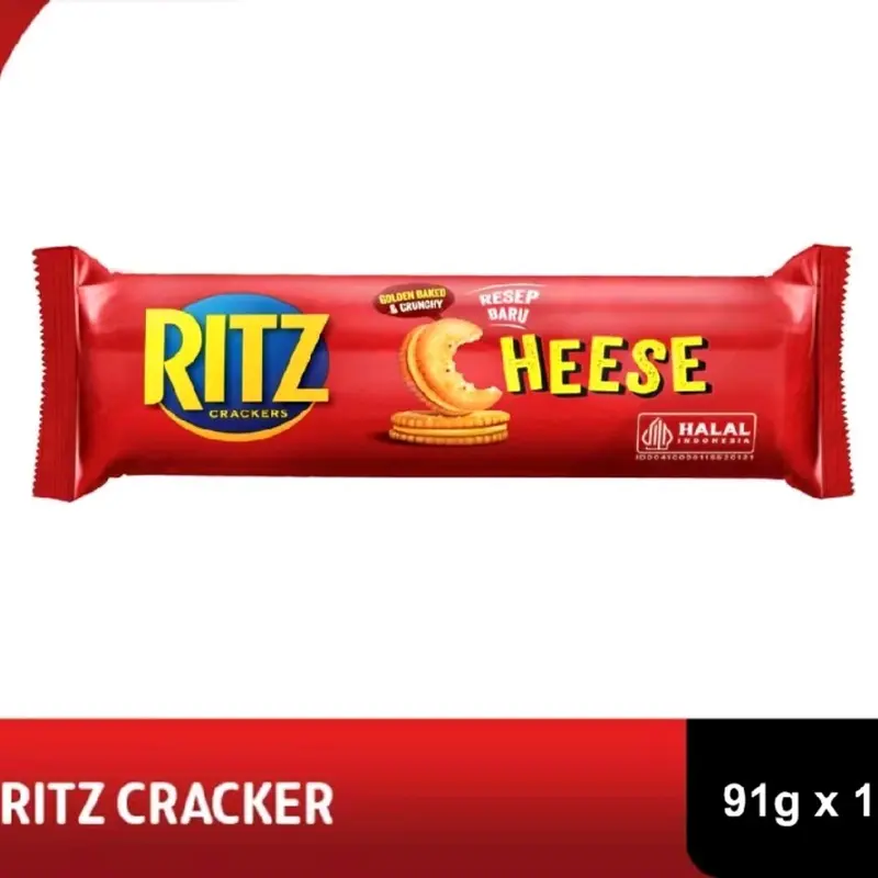 [PROMO] 10 Pcs Ritz Cheese Biskuit Cracker Gurih dan Renyah 91 Gram - Kering, Cookies Cemilan Food Makanan coklat valentine 1