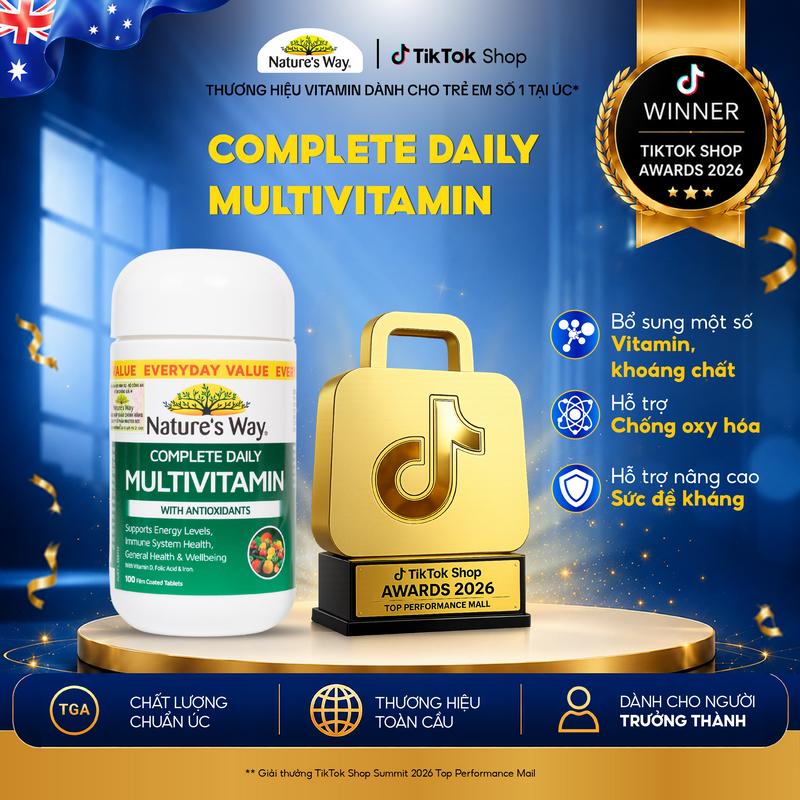 Vitamin Tổng Hợp Nature’s Way Complete Daily Multivitamin Hỗ Trợ Bổ Sung Vitamin Và Khoáng Chất Cho Người Lớn
