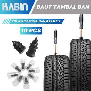 10 Pcs Skrup Karet Tambal Ban Tubeless Sekrup Ban Repair Motor Mobil