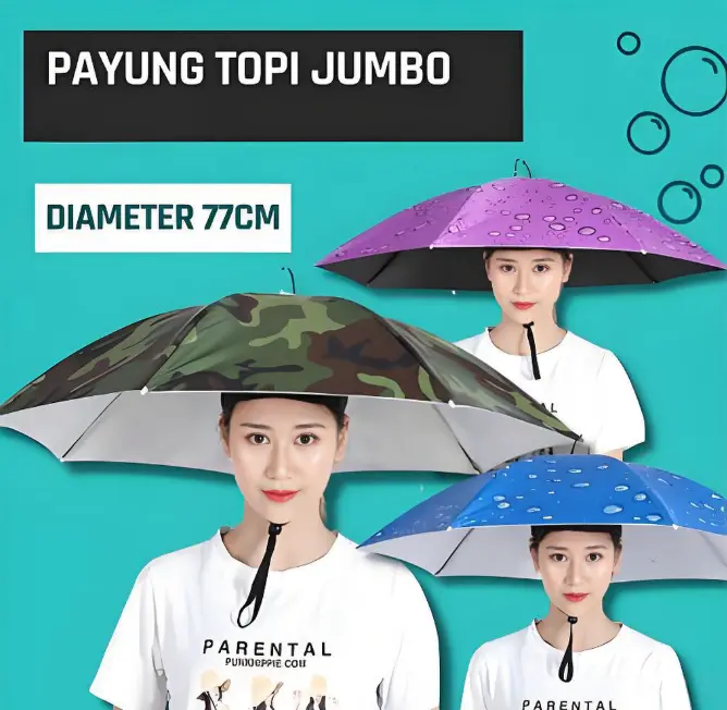 Double Top Payung Kepala Payung Payung Golf Payung Memancing Outdoor Hands Free