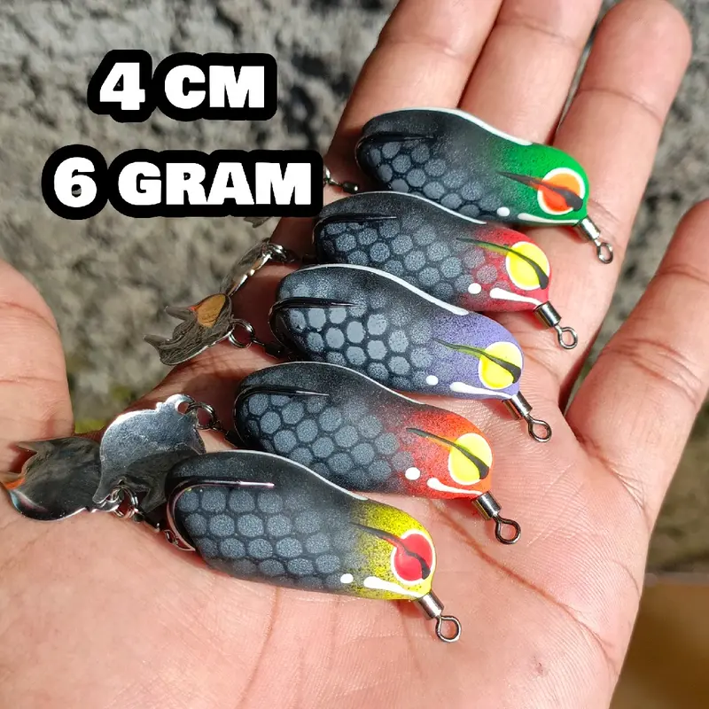 Soft frog 4cm bodi ramping umpan casting Gabus lure Soft frog 0
