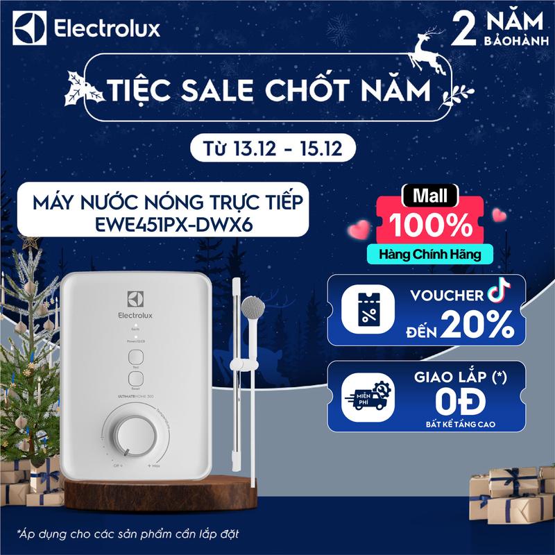  Máy nước nóng trực tiếp Electrolux EWE451PX-DWX6 4500W siêu nhỏ gọn - Giao lắp 0Đ 