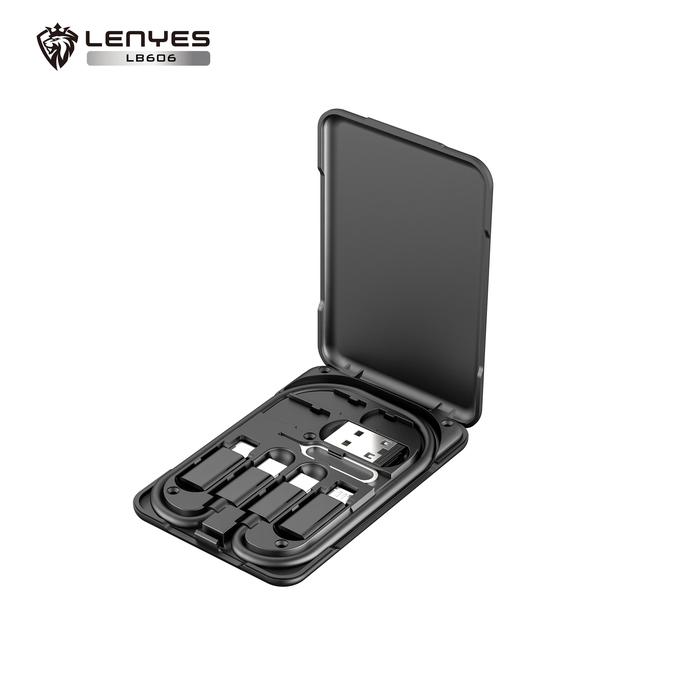 Gambar LENYES LB606 60W Multifunctional Storage Box Cable Type C Fast Charging With Adaptor Converter USB + Lightning + Micro Kabel Data Powerbank Charger dari LENYES INDONESIA Kota Administrasi Jakarta Pusat Tokopedia