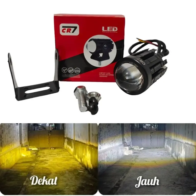 Lampu tembak laser gun d3 mini putih kuning jauh dekat