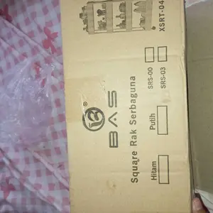 Square rak troli rak dapur rak serbaguna rak susun portable rak dorong 4 tingkat dengan roda