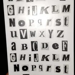 Stiker Alfabet Huruf A-Z | Stiker Dekorasi Scrapbook | Aesthetic Sticker Decorative Alphabet