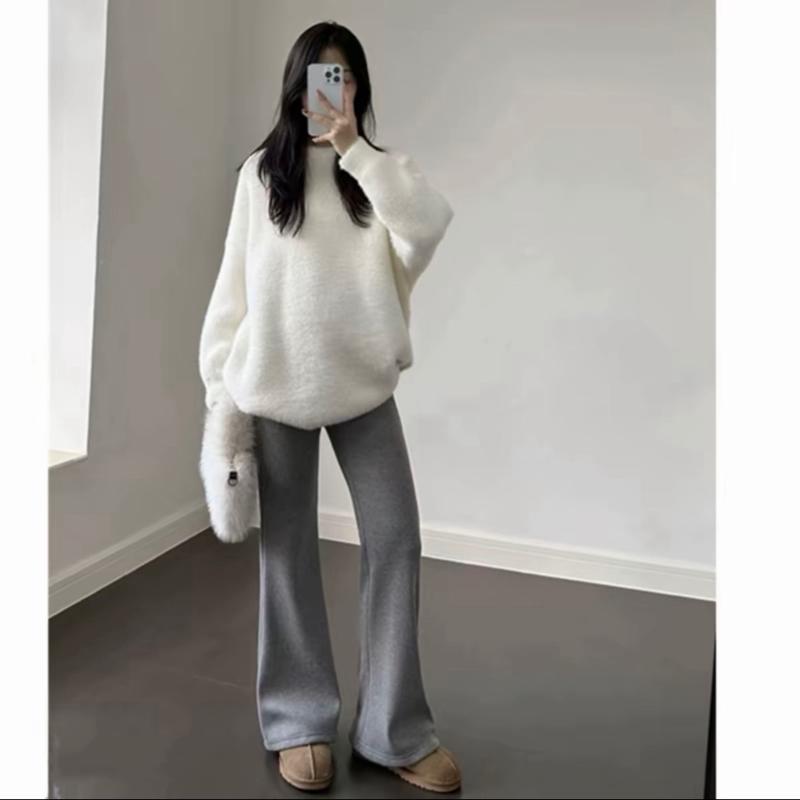   Siêu hack dáng Quần Bầu Ống Loe chất Nỉ Len Lông Thỏ Loại Đẹp+Chất zip mềm đủ phiên bản Nấm+Dài cho bầu bí #6602 