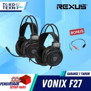 【FREE SPLITTER】Rexus F27 / F-27 Vonix  Wired Gaming Headset Mobile