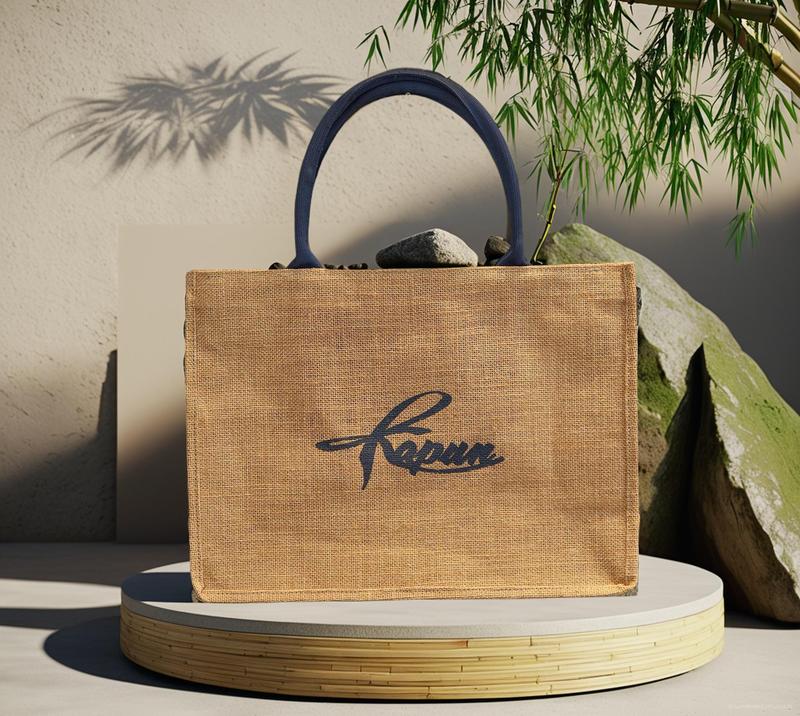  Túi cói đay túi xách nữ du lịch đứng form có dây kéo và túi nhỏ có quoai xách tiện dụng hai size vừa và lớn cói đay tự nhiên và giả đay Kapun Bag Fashion 