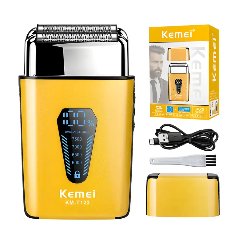 Kemei プロ仕様 ヘアクリッパーセット（メンズ）、コードレストリマー