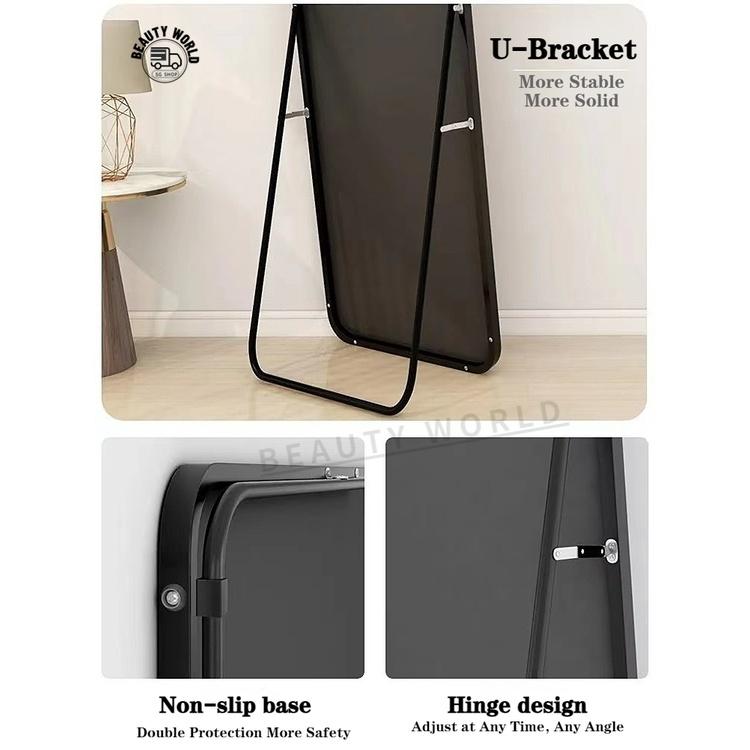 Product Introduction of Full-length mirror, floor-to-ceiling mirror. Girls' bedroom wall hanging fitting mirror Decor Aluminium 19
