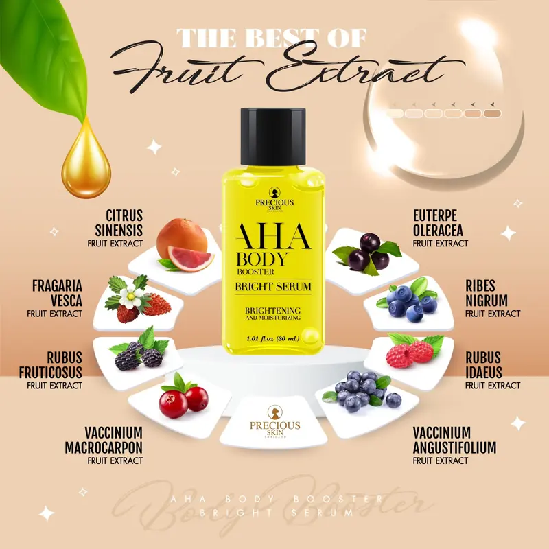 Precious Skin Thailand AHA Mimi Body Booster Whitening serum Set / Bodylotion / Serum / Pemutih 250ml lotion memutihkan niacinamide  arbutin  extract Wangi Kering 3