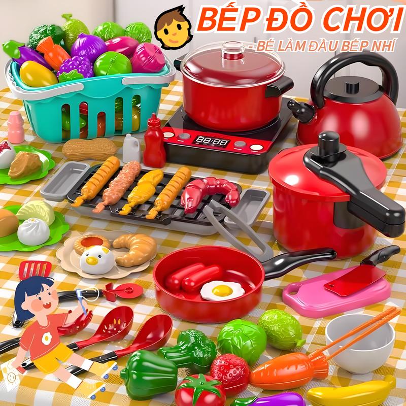 Đồ Chơi Nấu Ăn Cho Bé Bộ Nhà Bếp Mini Đồ Chơi Giáo Dục Phát Triển Kỹ Năng Và Trí Tưởng Tượng Trò Chơi Gia Đình Cho Bé 3-8 Tuổi