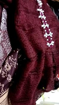 Product Review of Aywears - Set couple pasangan BURGUNDY kebaya brukat kurung malika dan rok songket dan kemeja battik pasanga.  Kondangan Wanita Pesta from r**2 1