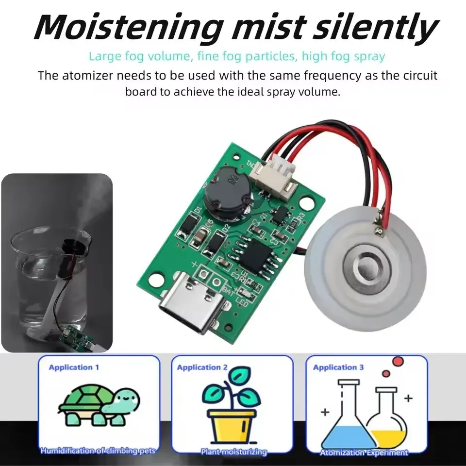 Modul Ultrasonic Atomizer Dehumidifier USB 5v Pembuat Kabut Mist Fogging