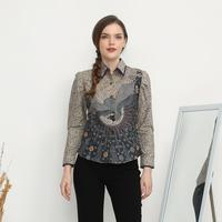 Gambar LUIGI RICCIO Kemeja Batik Wanita Dewasa Part 2 Semi Formal Casuampai 4XL Newal Kerja Kantor S Arrival - KEMEJA WANITA 6 , S dari Postillo Kota Administrasi Jakarta Utara 5 Tokopedia