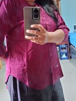 Product Review of Atasan Wanita Rayon Twill premium Panjang Baju Dewasa All size  muat sampe BB 70  Nyaman Lembut Kancing Kain Formal High Hitam from Y**i 0