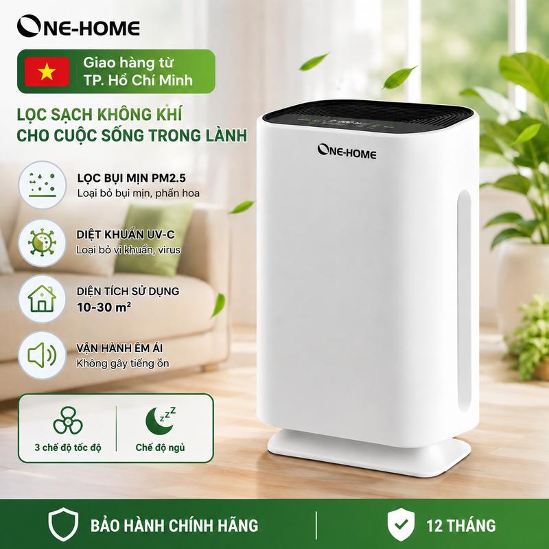 Máy Lọc Không Khí Bảo Vệ Hơi Thở Gia Đình, Loại Bỏ 99.97% Bụi Mịn & Vi Khuẩn, Công Nghệ Ion Âm & Màn Hình LED Thông Minh