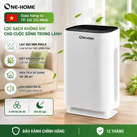 Máy Lọc Không Khí Bảo Vệ Hơi Thở Gia Đình, Loại Bỏ 99.97% Bụi Mịn & Vi Khuẩn, Công Nghệ Ion Âm & Màn Hình LED Thông Minh