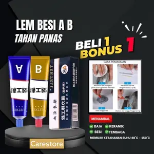 [ DAPAT 2 PAKET ] Lem Besi Thailand Kuat Tahan Panas Lem Serbaguna Epoxy Penambal Besi Steel Metal Radiator Anti Bocor Metal Casting Glue
