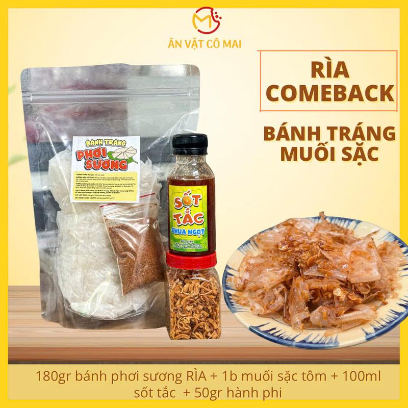 COMAI COMEBACK BÁNH RÌA - Set bánh tráng RÌA Muối Sặc Tôm Cô Mai Ăn Vặt Cô Mai