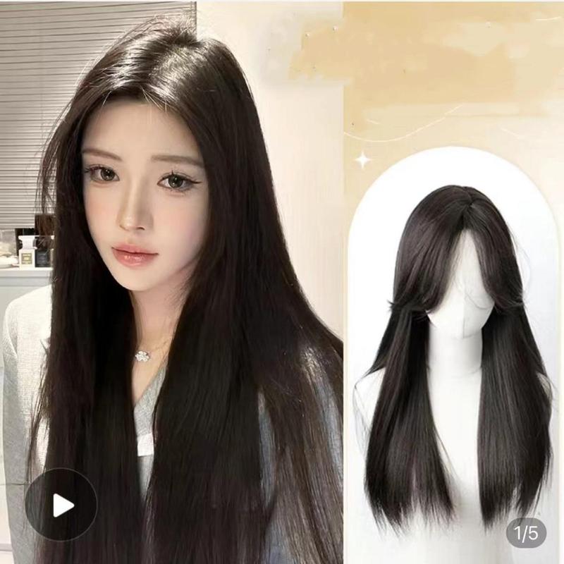 Product Introduction of YANKUN 60cm Women Wig Natural Long Straight Hair Wig for Women Fluffy Smooth Ventilate Retouch Your Face Hair Extensions 13