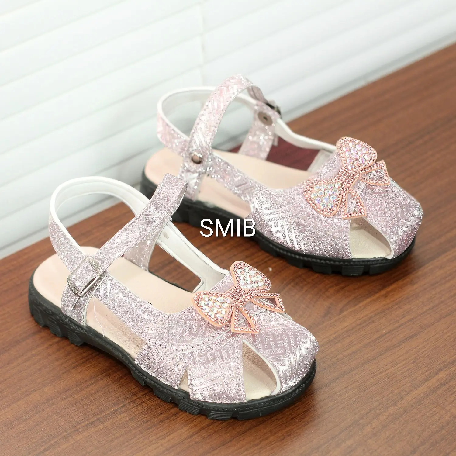 Sepatu Sandal Anak Perempuan Motif Pita Glitter Sunliee Kids / AP-01