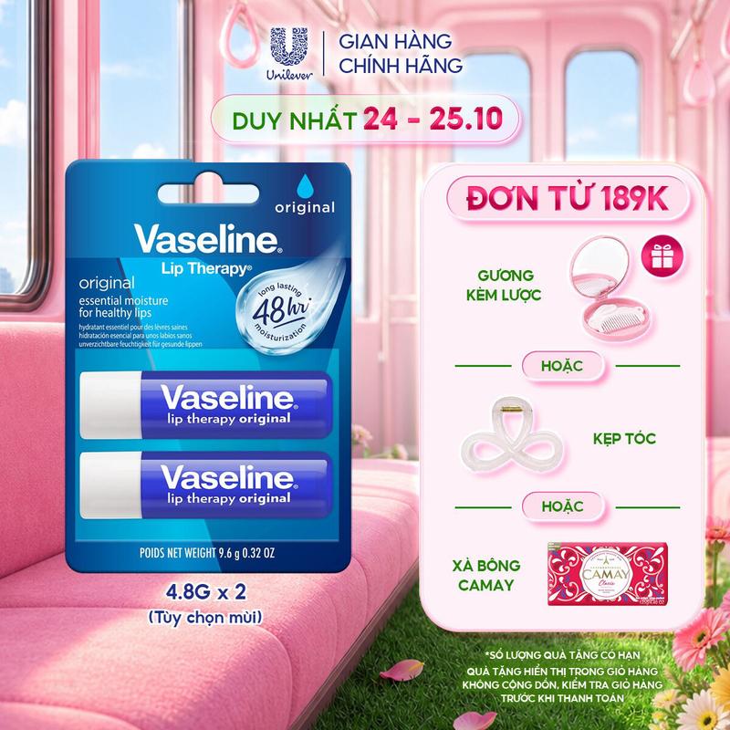 Bộ 2 son dưỡng môi Vaseline Lip Stick 4.8g