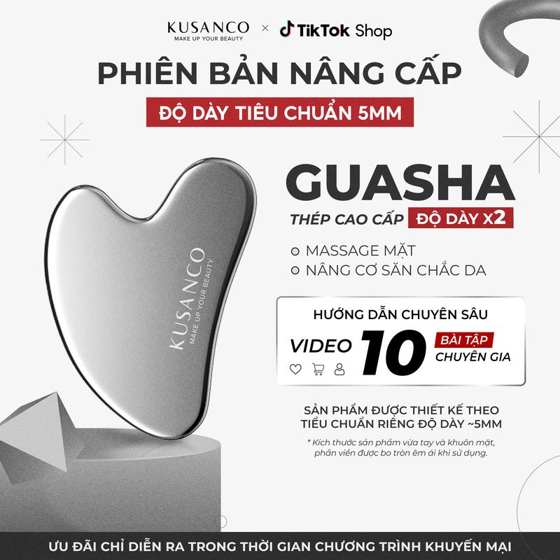  Guasha Thép Massage Mặt KUSANCO - Dụng Cụ Massage Mặt Thư Giãn Chăm Sóc Da 