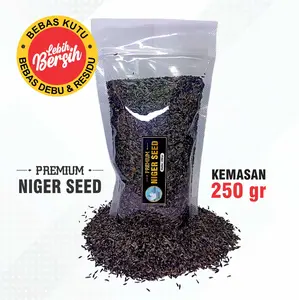 BIJI NIGER SEED KEMASAN 250 GRM PAKAN BURUNG PEMAKAN BIJI, FINCH RED SISKIN KENARI