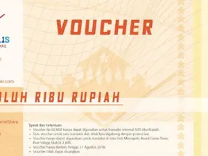 Voucher Monopolis  50 Ribu Rupiah