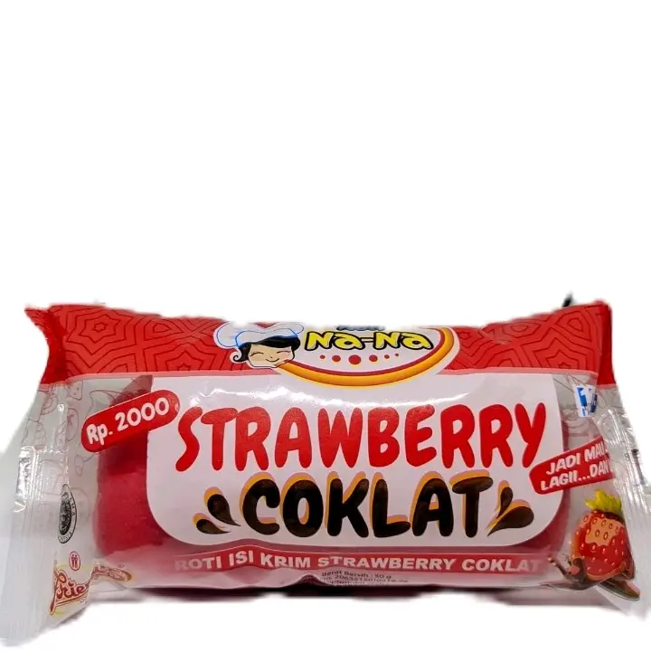 Roti Nana Coklat Stroberry Isi 5 Pcs Murah - Promo Ter Strawberry batas - Snack, Hadiah, Maryam Frozen Susu Makanan