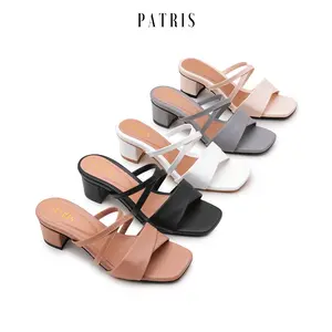 PATRIS Carisha Sandal Wanita Heels / Hak 5 Cm Black Sendal