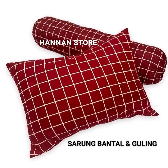isi 6pcs Sarung Bantal Resleting & Sarung Guling Tali / Urung Bantal & Urung Guling bahan  Kain polymicro tidak pudar 3