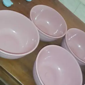 PAKET HEMAT ISI 6 MANGKUK BOWL ramah lingkungan Mangkok Nasi Putih Plastik