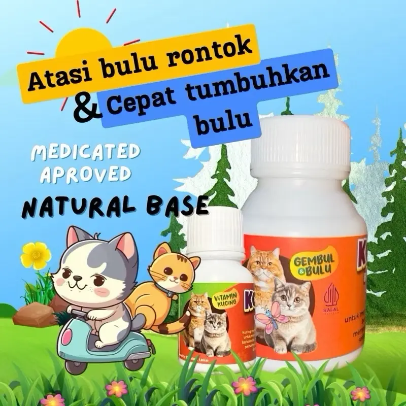 BOOSTER BULU KUCING || bulu lebat || bulu sehat || atasi rontok || nafsu makan || kucing 0