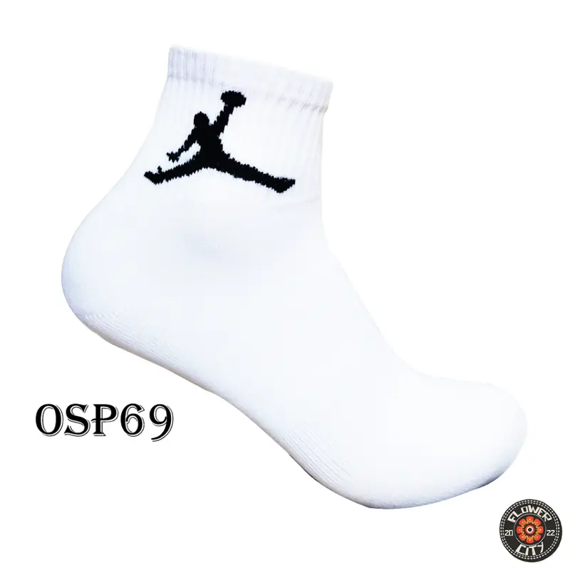 No. OSP69 Kaos kaki Oldschool Pendek Motif Jord4n Putih (FC) 0