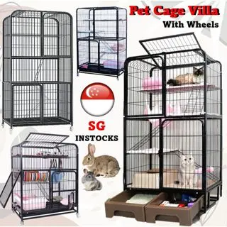 [SG SELLER] Pet Cage Cat Condo House Villa Rabbit Chinchilla Bird House