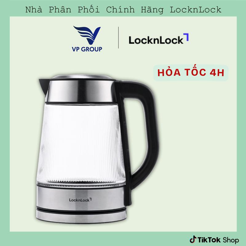 Ấm đun siêu tốc Locknlock Glass electric kettle 220-240V, 50-60Hz, 1850-2200W, 1.8L- Màu đen - EJK256BLK