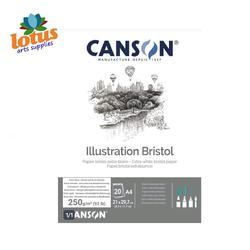Pack 2 - Gelijmd blok, A4, 20 vel, Canson Bristol Satijn 250g