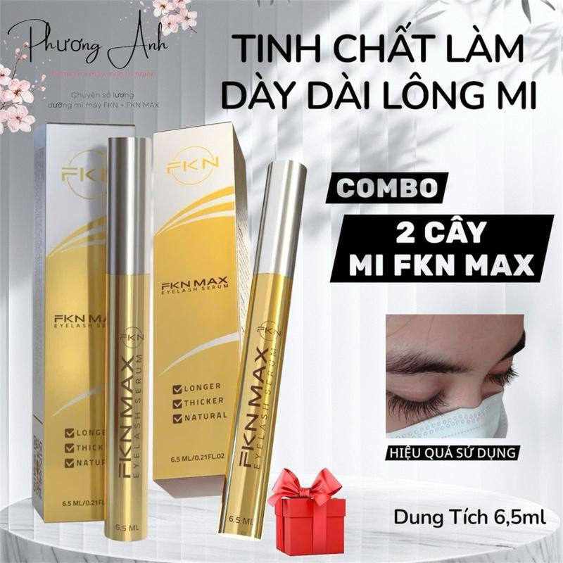 COMBO 2 FKN MAX - Dưỡng Mi Phiên Bản Cải Tiến 6,5ml Hỗ Trợ Hạn Chế Thâm Dày Dài Rút Ngắn Thời Gian Làm Đẹp Cho Nữ Women. 2 CÂY MI